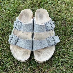 Birkenstock Arizona Wool Strap Sherpa Lined Sandals
